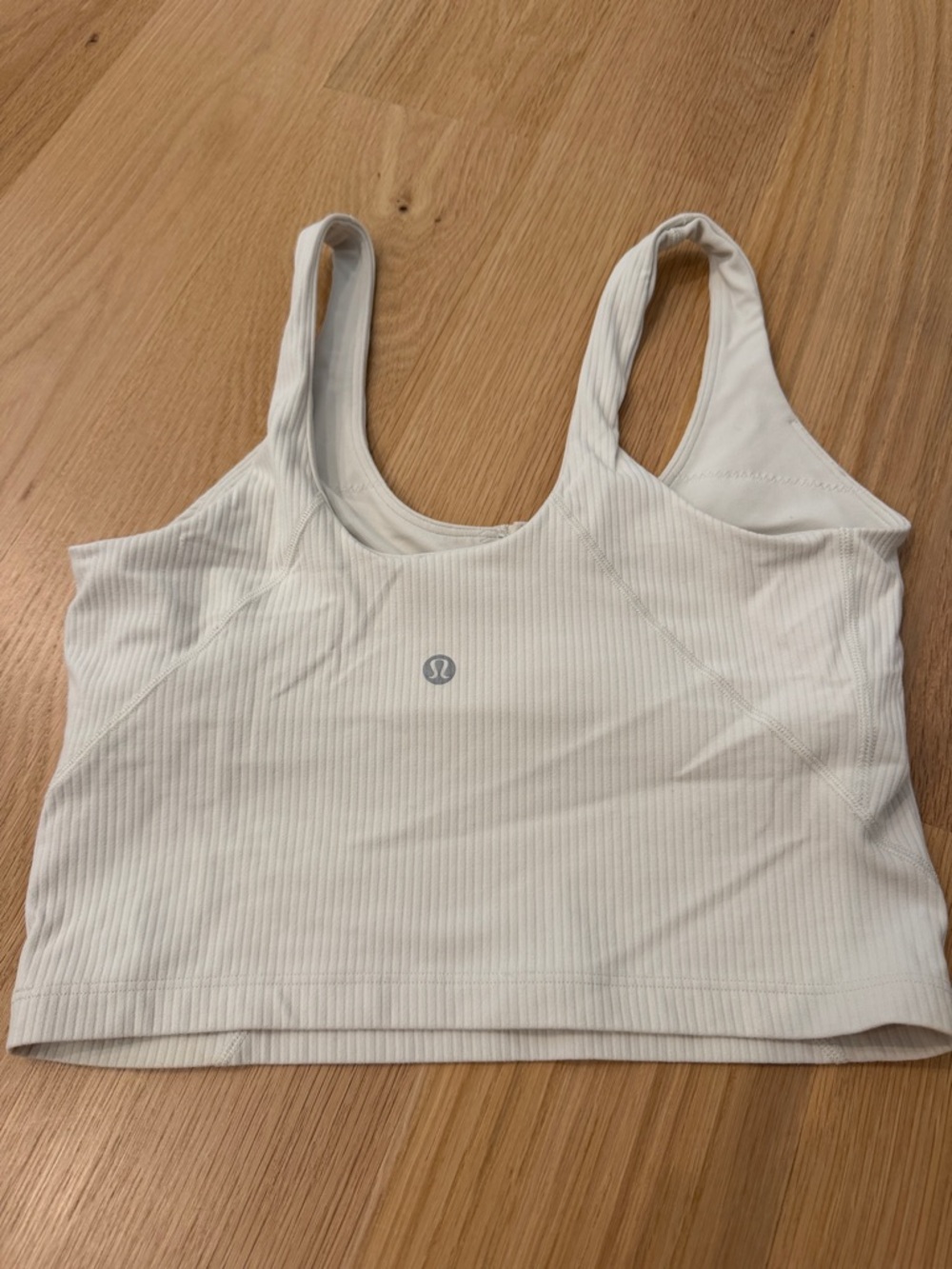 lululemon athletica Cream Ribbed Sports Bra